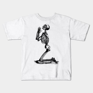 Skeleton Prays Kids T-Shirt